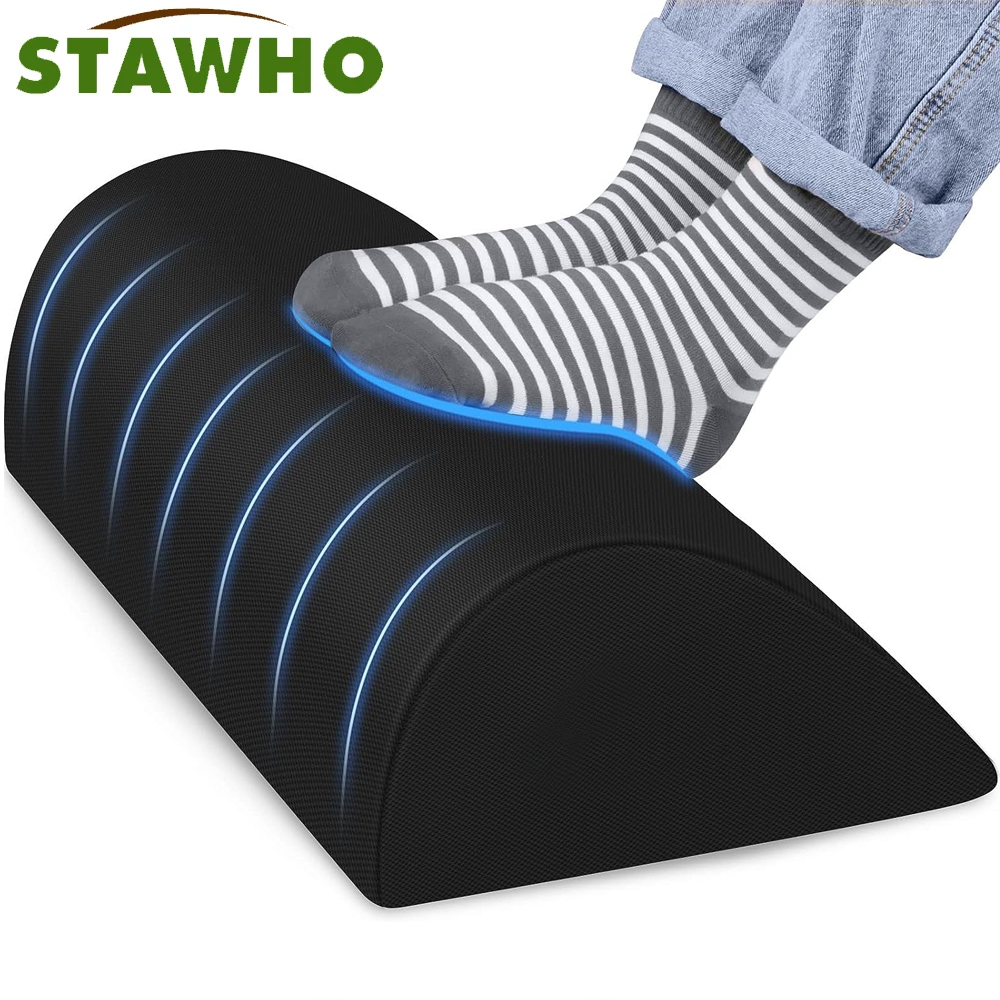 Footrest Under Desk - 1 PC เท้าสําหรับภายใต้โต๊ะทํางาน-Ergonomic Design สตูลเท้าสําหรับความเมื่อยล้าด้วยโฟมหน่วยความจํา,ลูกปัดไม่ลื่น,ล้างทําความสะอาดได้