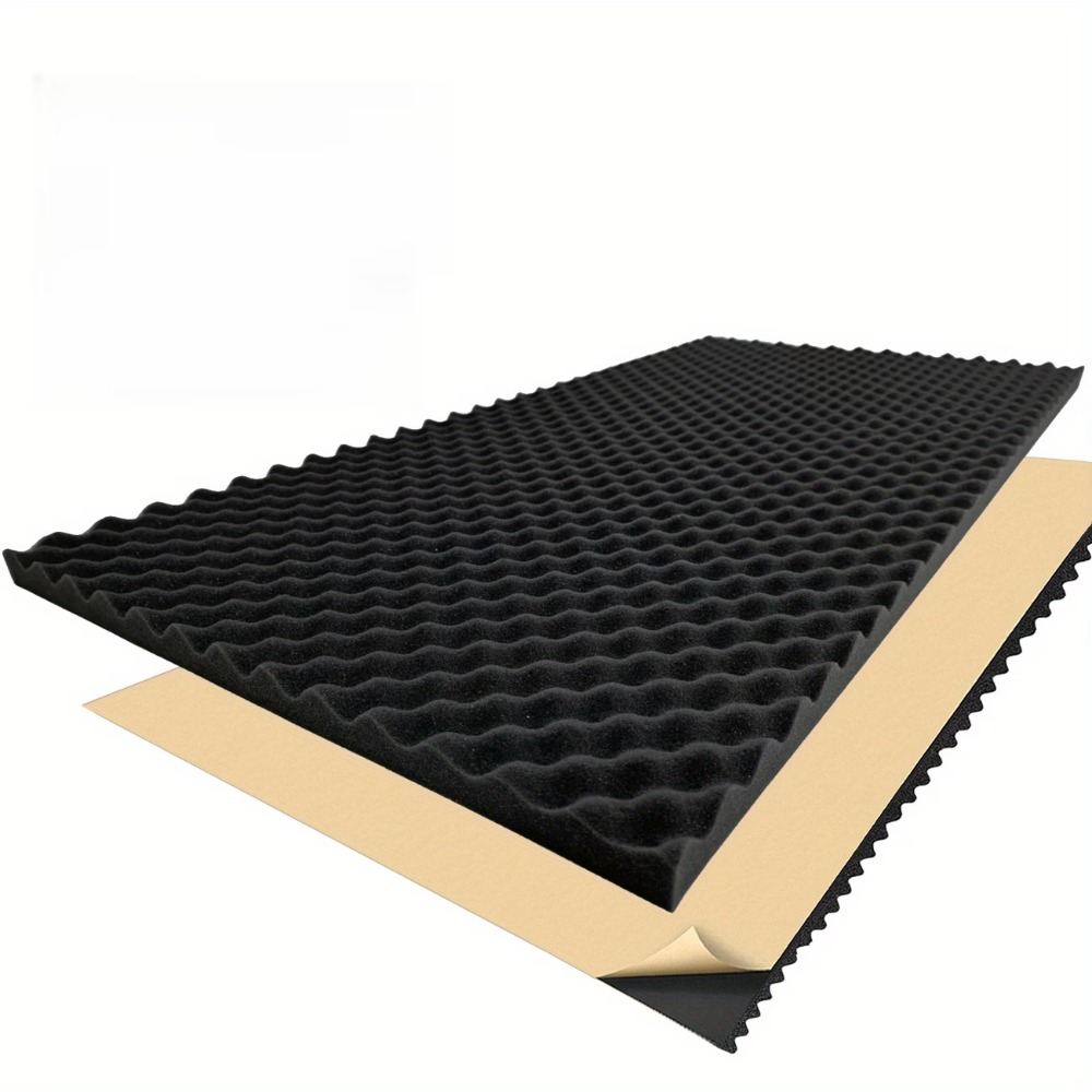 Sound Dampening Foam - 1 ม้วน 2 ซม.-50x100 ซม. แผ่นโฟมกันเสียงสีดำแบบมีกาวในตัว
