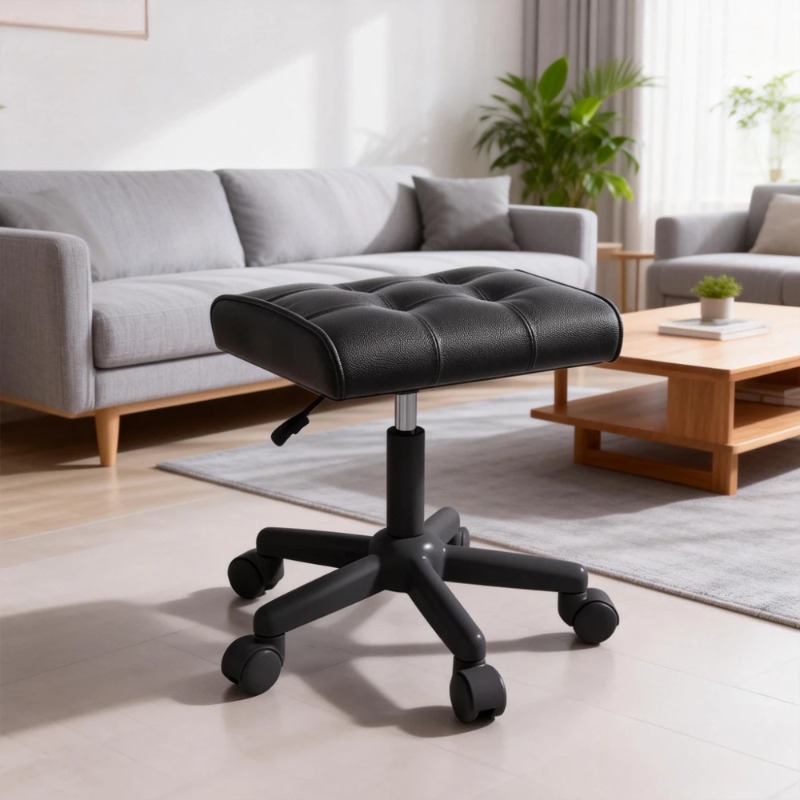Footrest Under Desk - ที่วางเท้าปรับระดับได้สำหรับเก้าอี้สำนักงานแบบมีล้อ พร้อมเมมโมรี่โฟม ใช้ได้กับเฟอร์นิเจอร์ โซฟา และวางใต้โต๊ะ