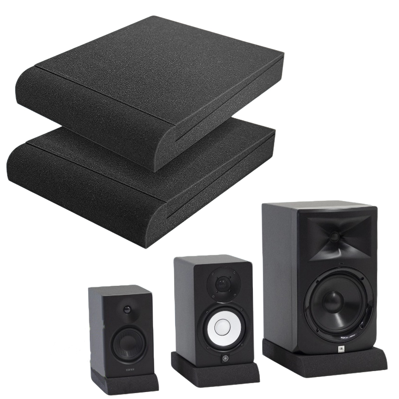 Sound Dampening Foam - แผ่นรองกันกระแทกและกันเสียงสะท้อนสำหรับลำโพงในสตูดิโอ แผ่นโฟมรองอุปกรณ์เครื่องเสียงบนโต๊ะ ช่วยลดแรงสั่นสะเทือนและป้องกันการเกิดเรโซแนนซ์