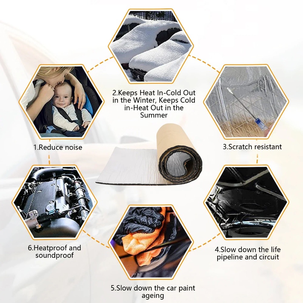 5/10 มม.Sound Deadener ฉนวนกัน - Sound Dampening Foam บทวิจารณ์และราคา